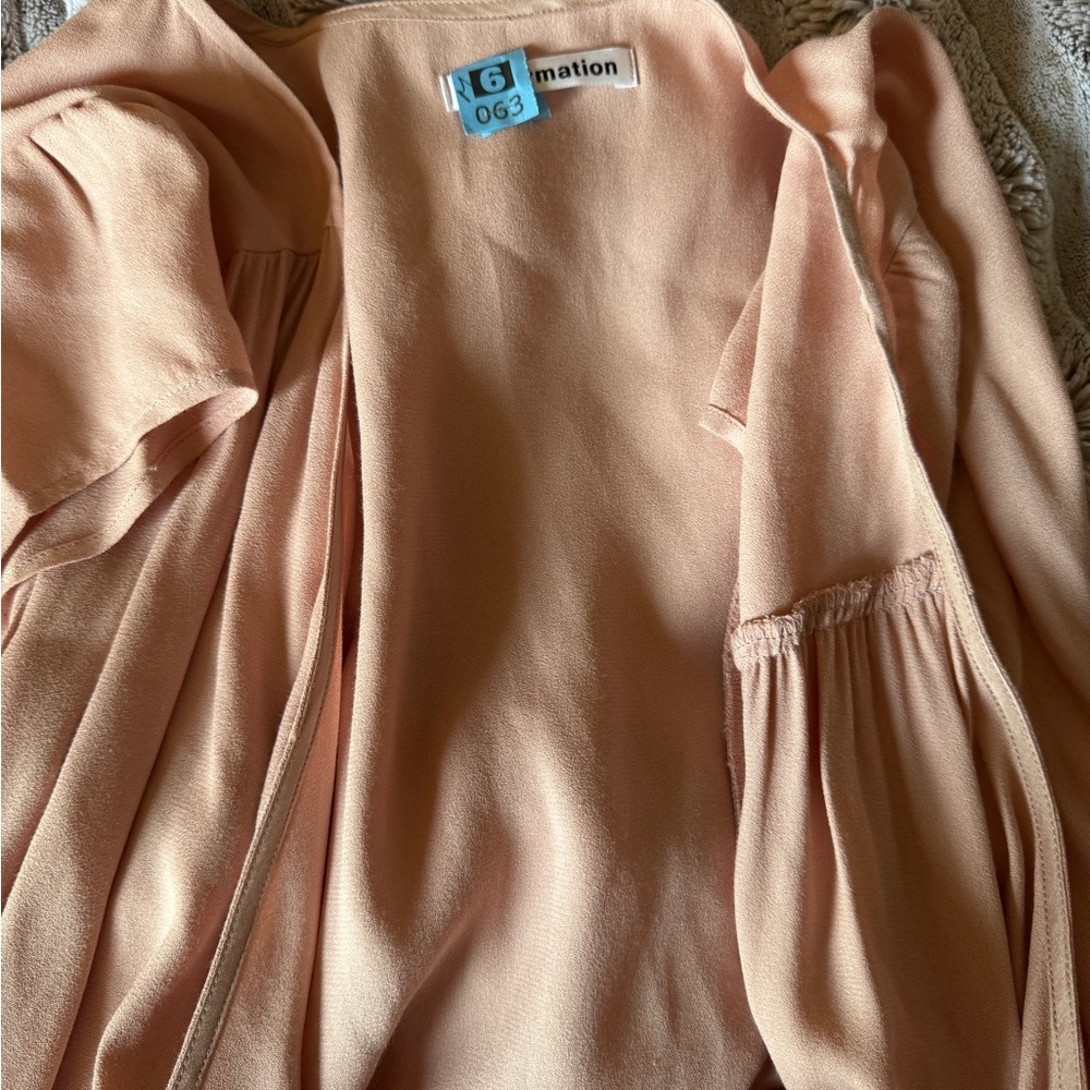 Reformation Blush Pink High-Low Wrap Dress - Picture 3 of 6